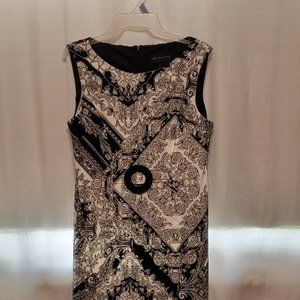 Connected apparel Black and white cocktail dress